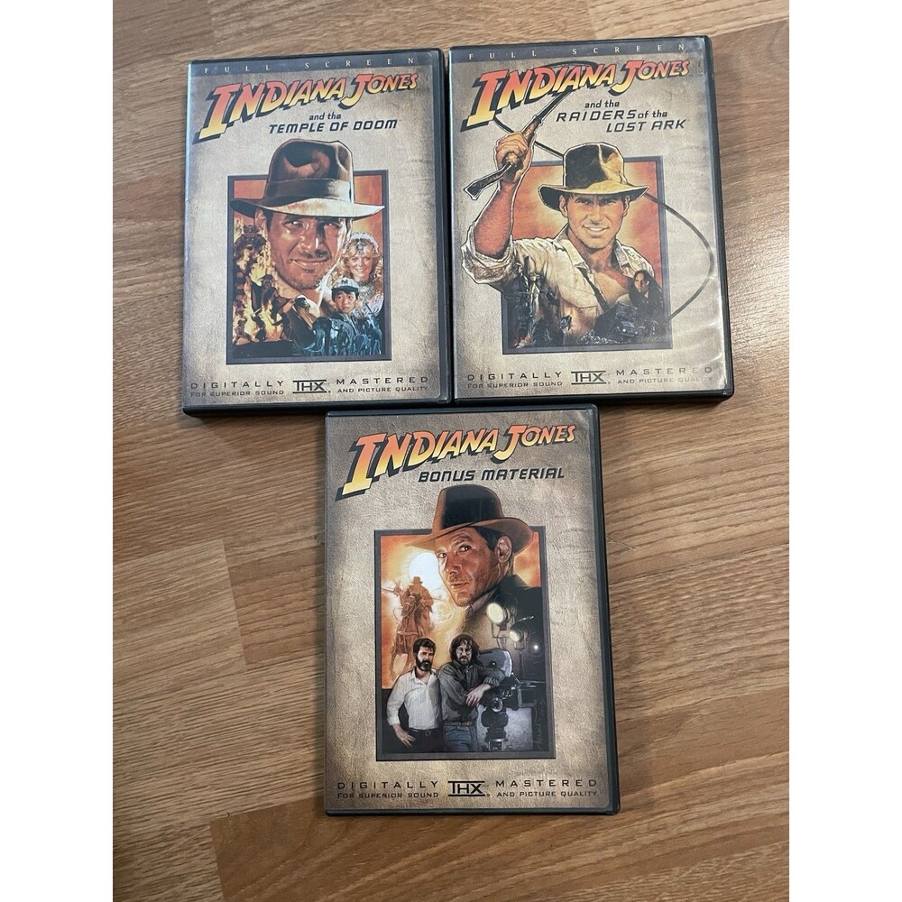 Indiana Jones DVD Lot Raiders Lost Ark Temple of Doom Bonus Disc